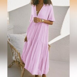 Lavender Cotton Maxi Dress
